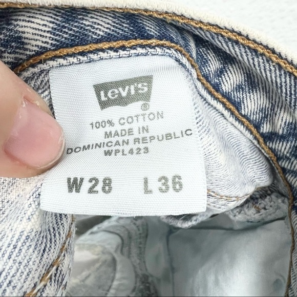 LEVI’S Vintage Acid Washed 501XX Cut-off Shorts, Distressed, Vintage Size 28 - Picture 6 of 7